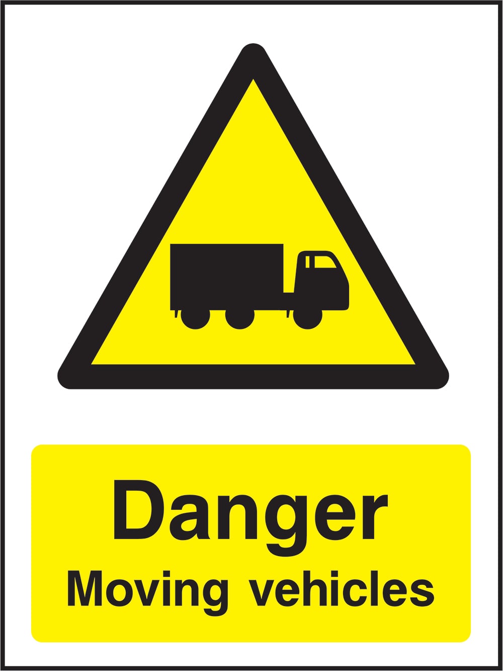Signage: Danger Moving Vehicles (GENE1_0083)