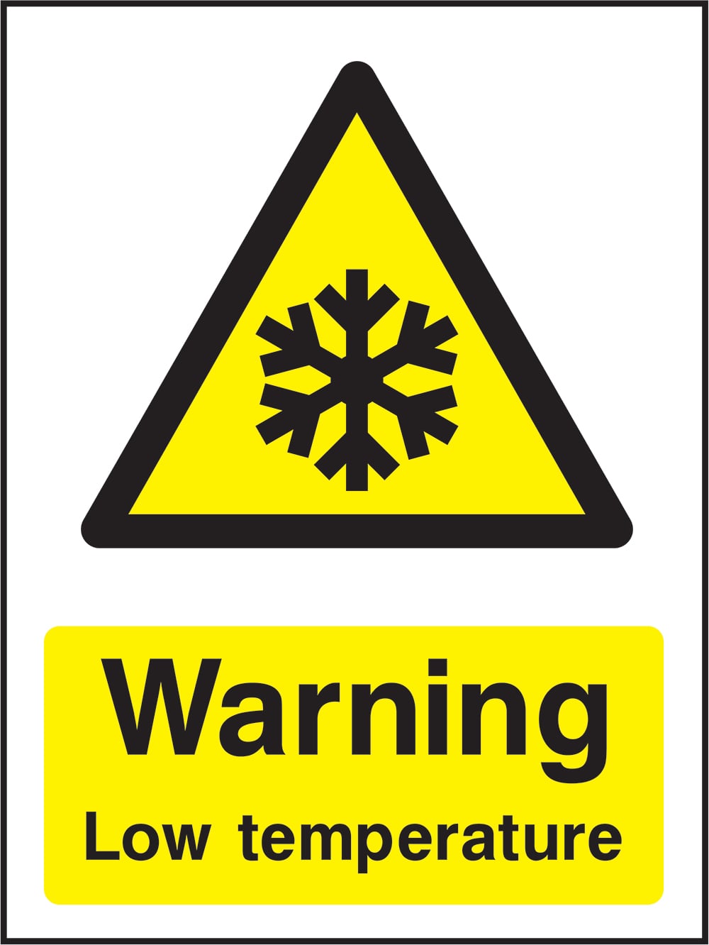 Signage: Warning Low Temperature (GENE1_0085)