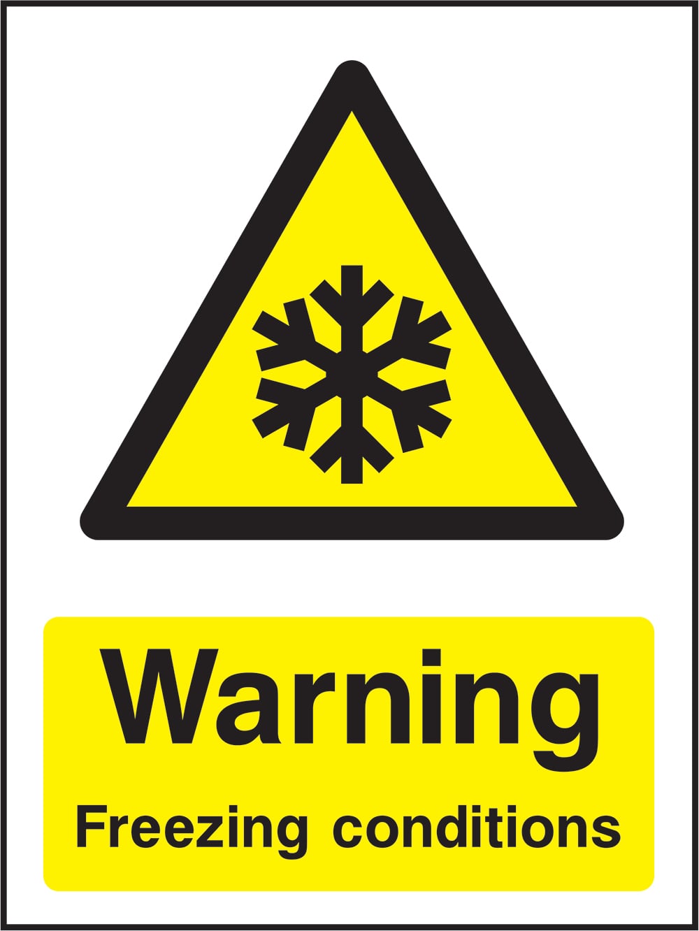 Signage: Warning Freezing Conditions (GENE1_0086)