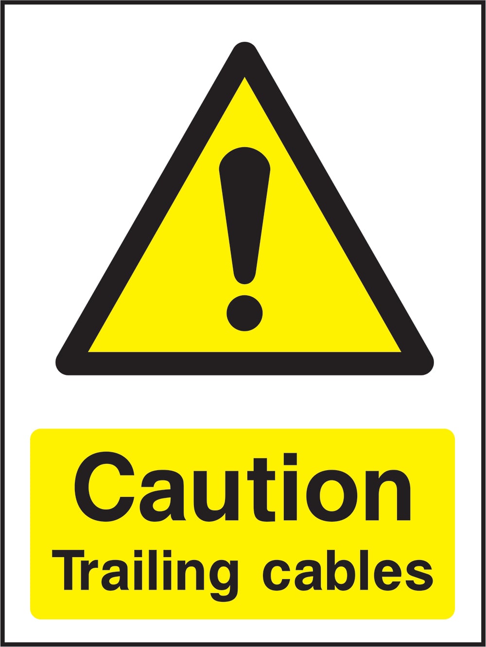 Signage: Caution Trailing Cables (GENE1_0087)