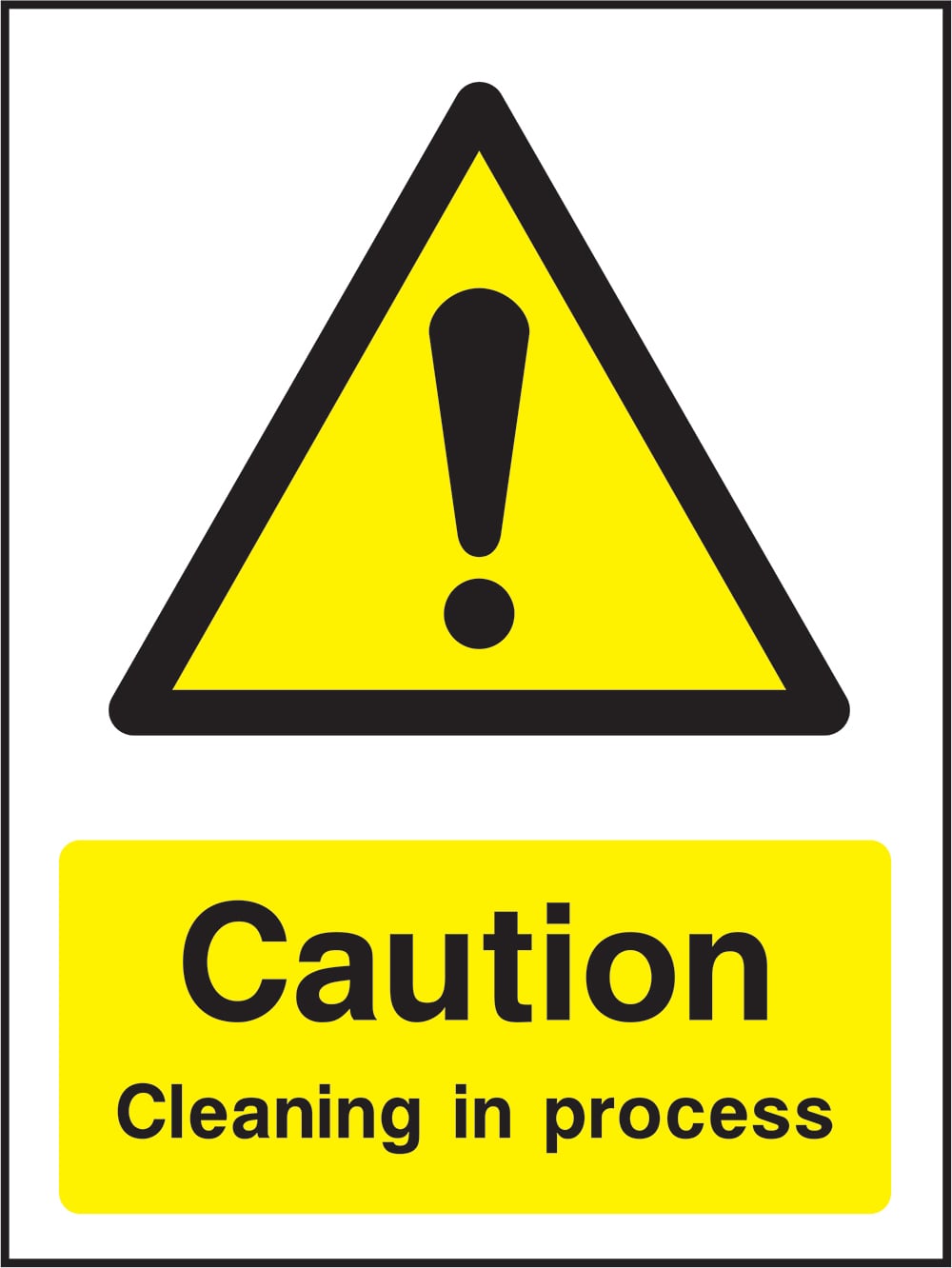 Signage: Caution Cleaning in Process (GENE1_0090)