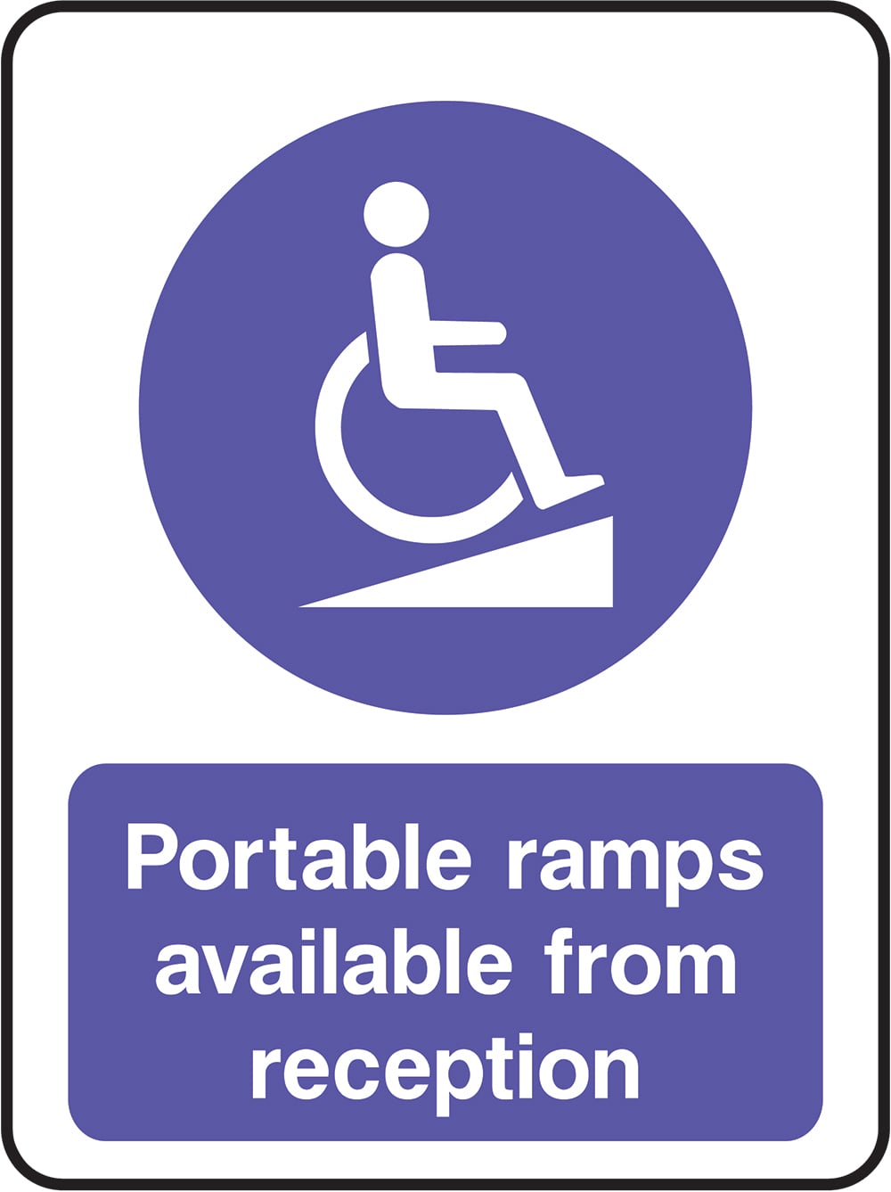 Signage: Portable Ramps Available (DDA0006)