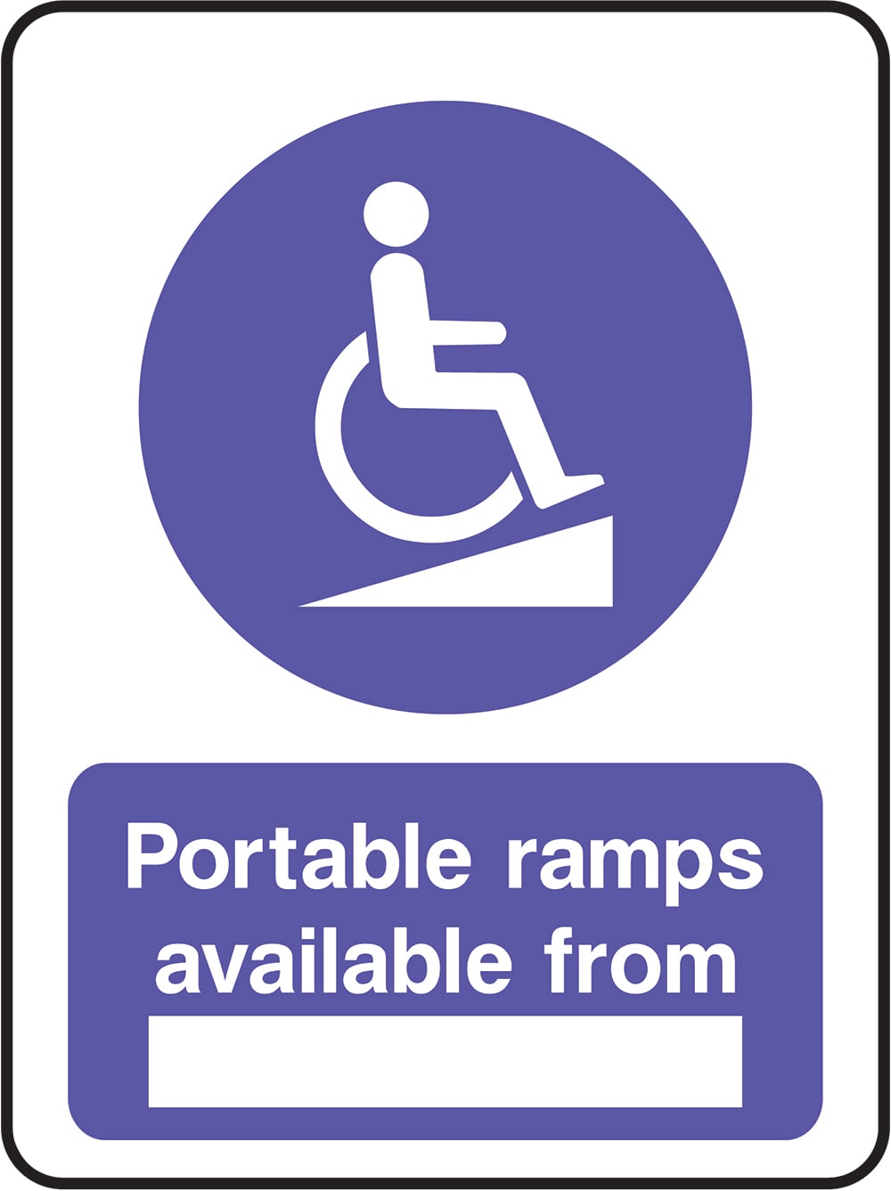 Signage: Portable Ramps Available (DDA0007)