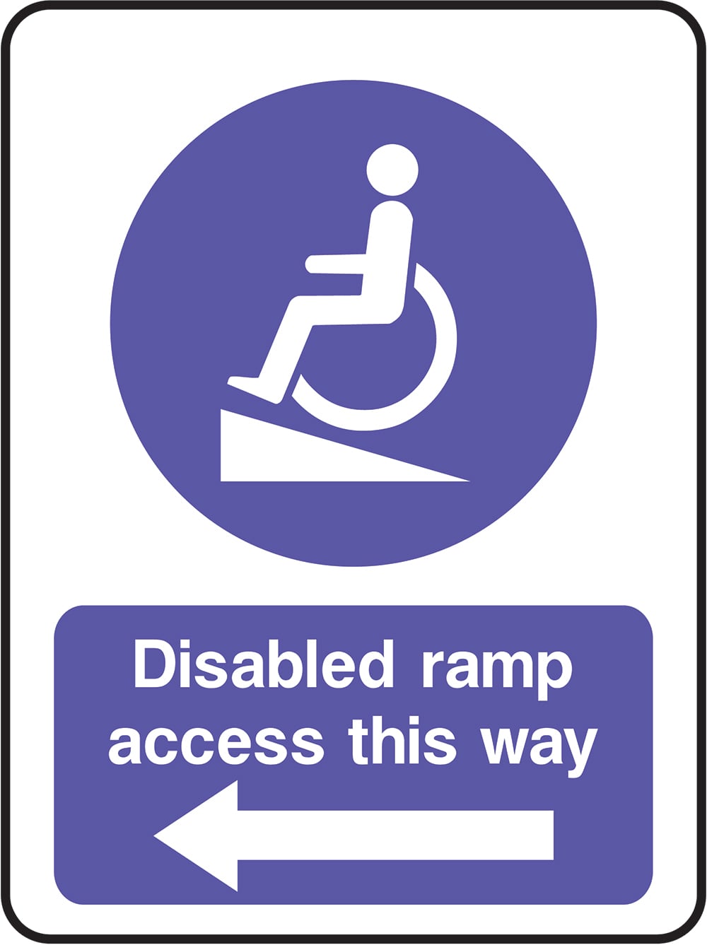 Signage: Disabled Ramp Left (DDA0008)