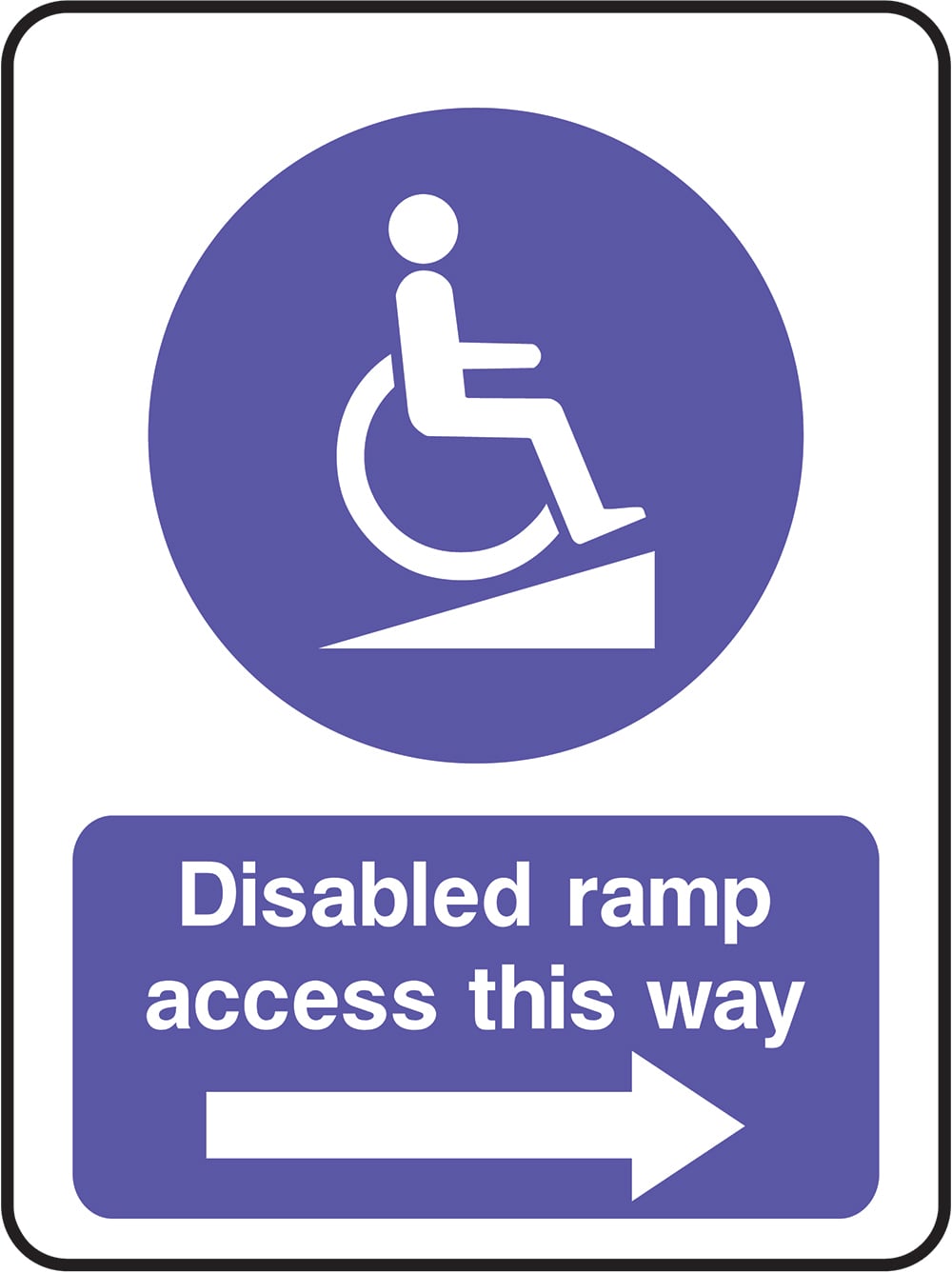 Signage: Disabled Ramp Right (DDA0009)