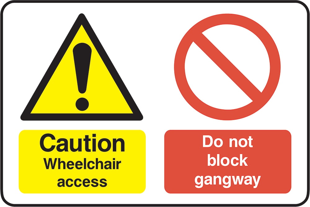 Signage: Caution Wheelchair Access (DDA0015)