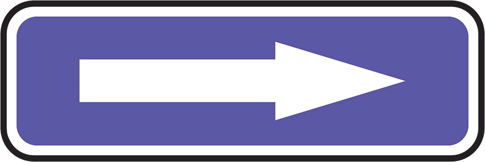 Signage: One Way Right (DDA0017)