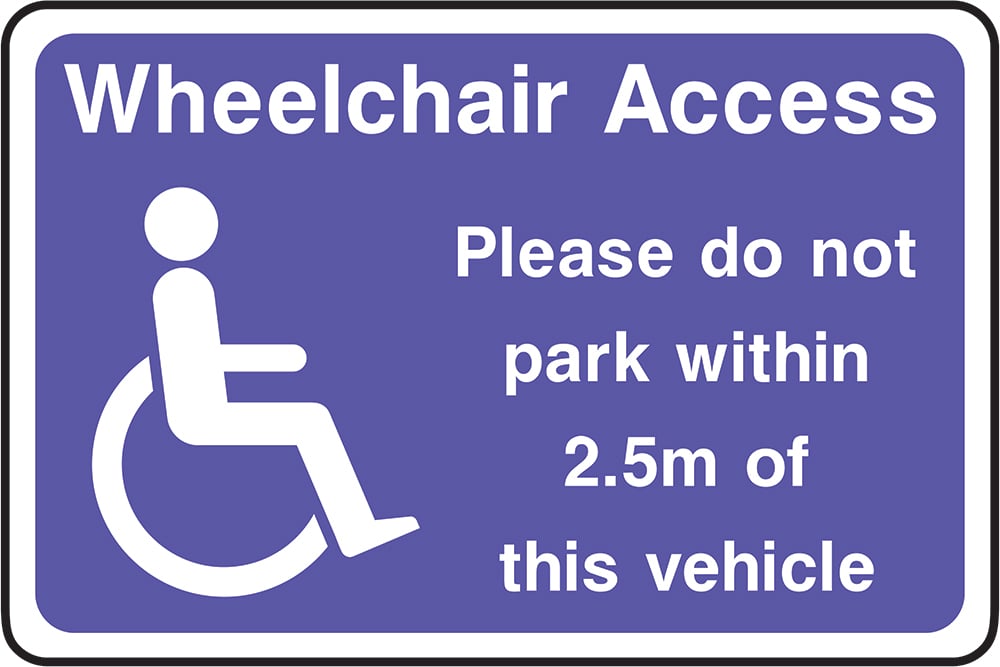 Signage: Wheelchair Access Parking Notice (DDA0022)