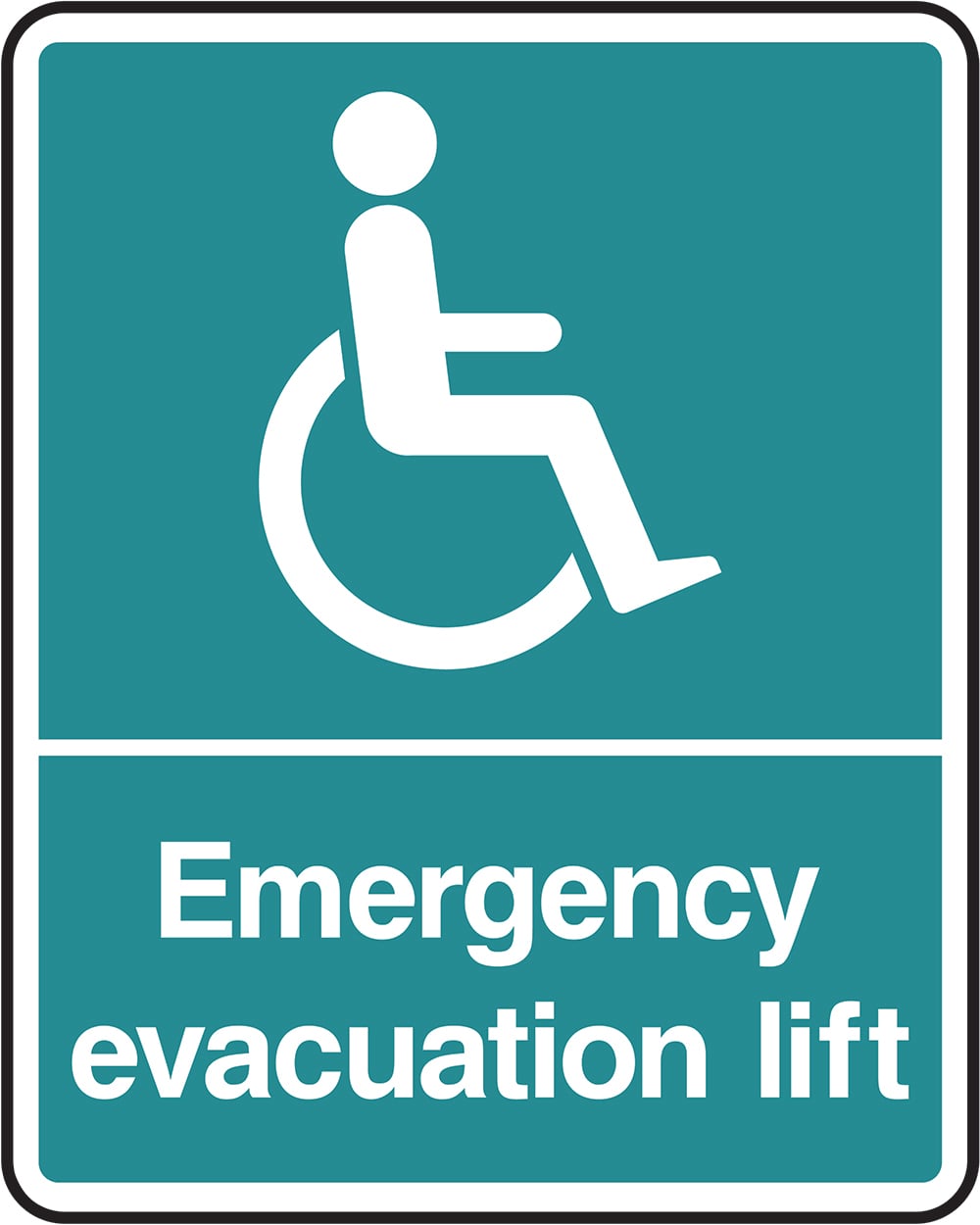 Signage: Emergency Evacuation Lift (DDA0025)