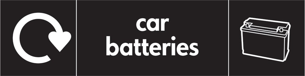 Signage: Car Batteries Recycling (AUTO0001)