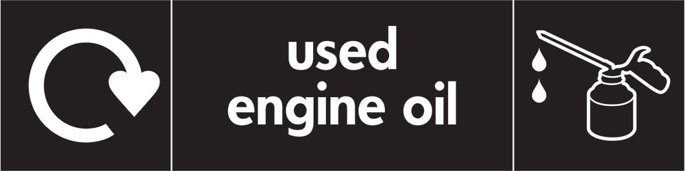 Signage: Used Engine Oil (AUTO0003)