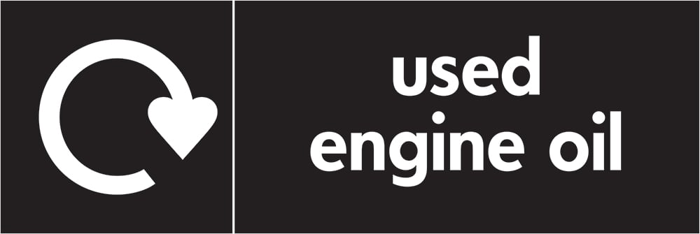 Signage: Used Engine Oil (AUTO0007)