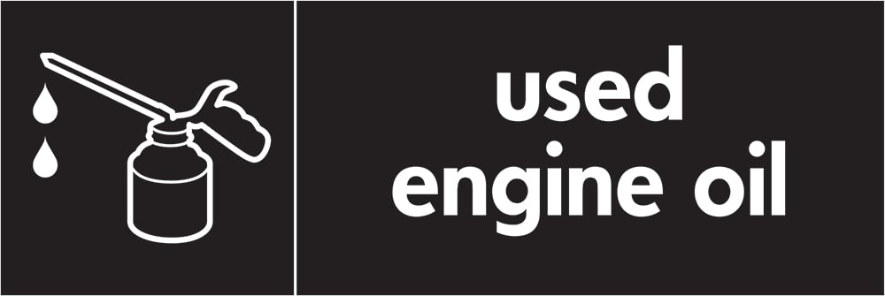 Signage: Used Engine Oil (AUTO0010)