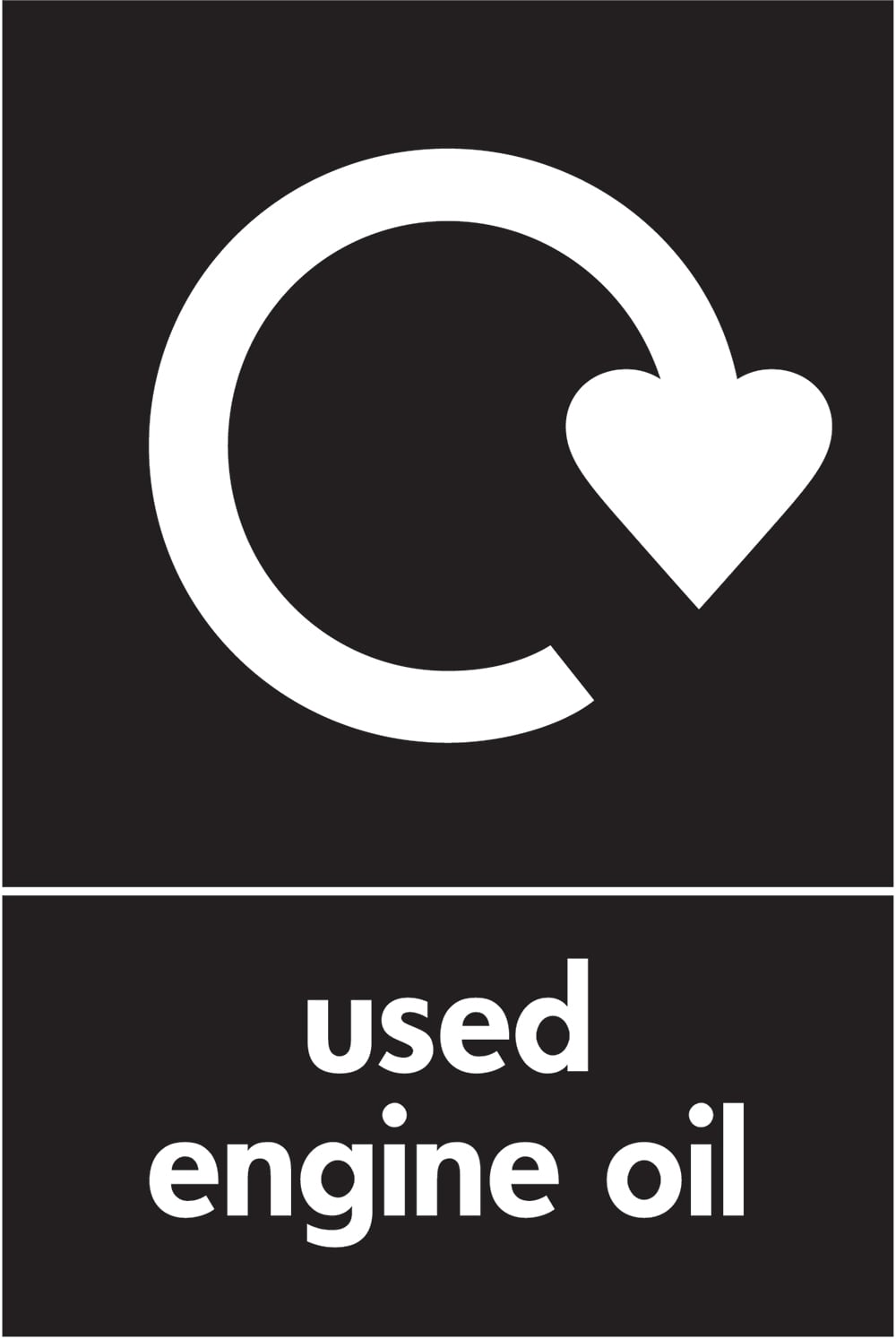 Signage: Used Engine Oil (AUTO0014)