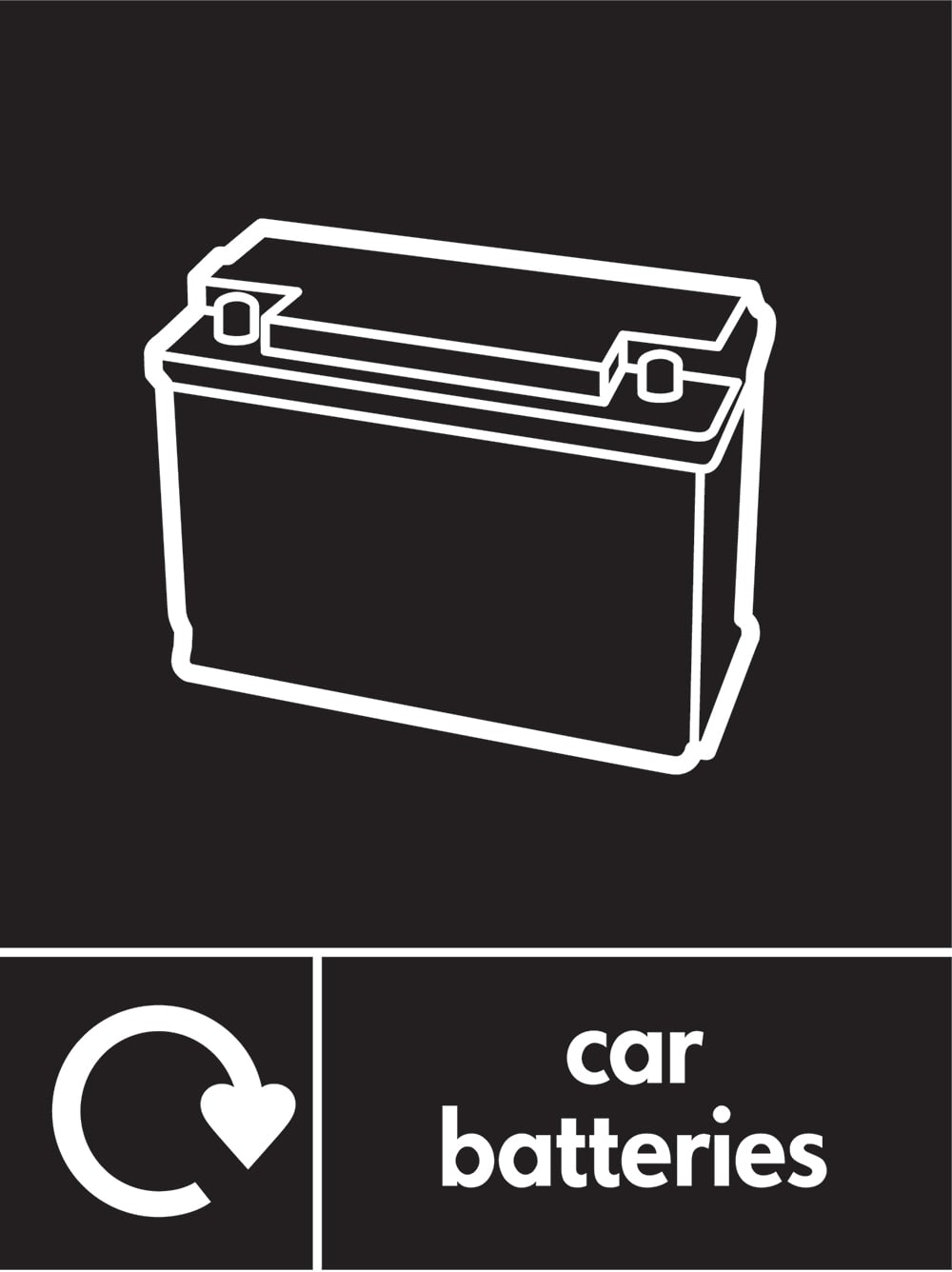 Signage: Car Batteries (AUTO0018)