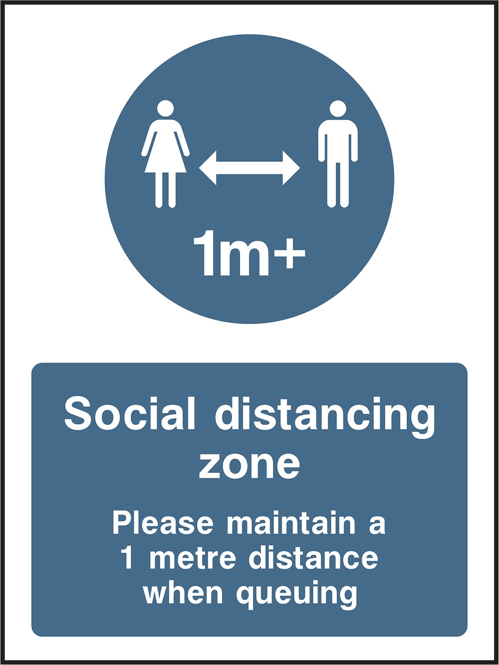 Signage: Social Distancing 1M+ (COVI0001)