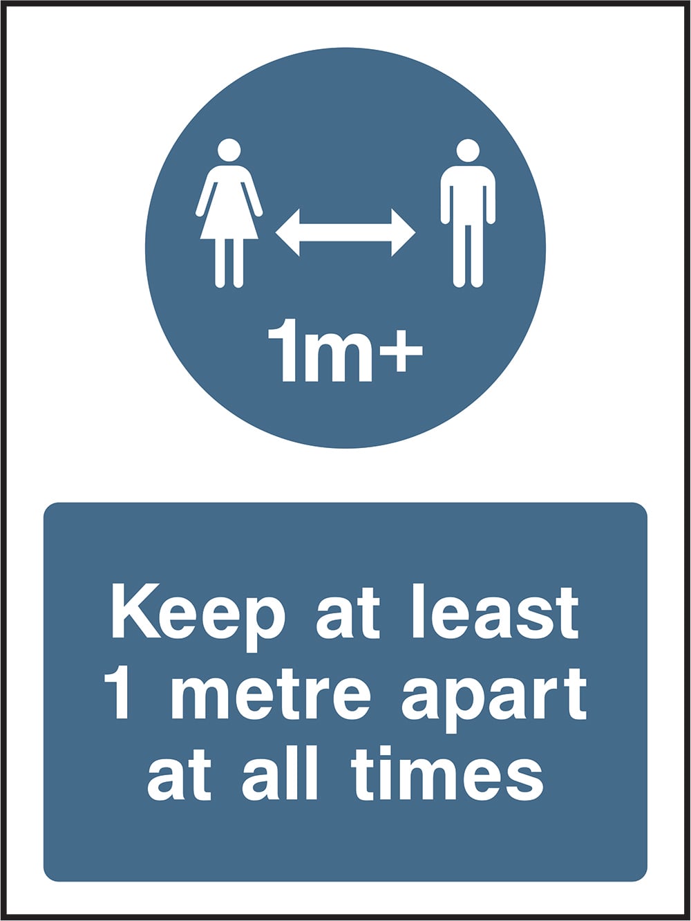 Signage: Keep 1 Metre Apart (COVI0003)