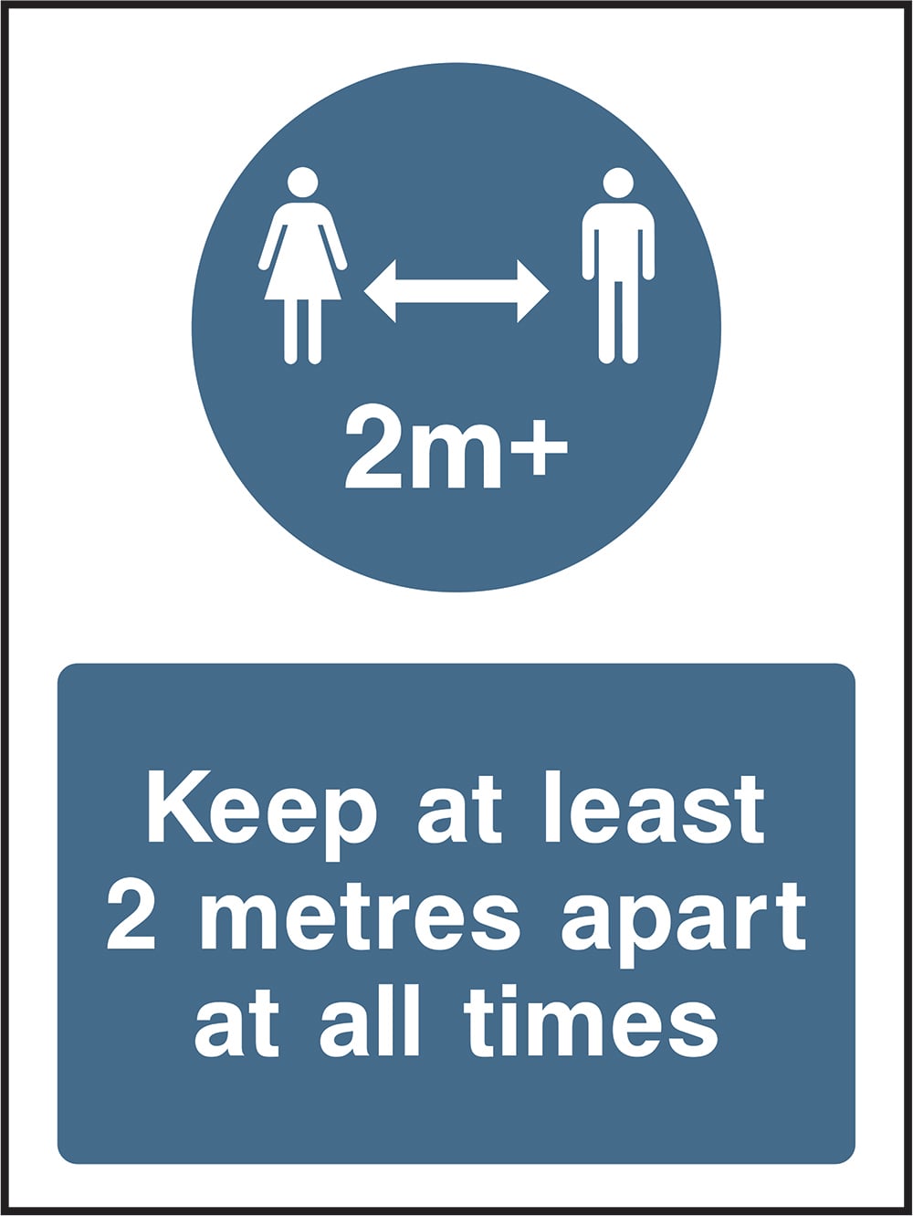 Signage: Keep 2 Metres Apart (COVI0004)