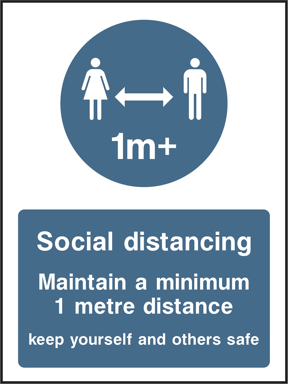 Signage: Social Distancing 1M+ (COVI0005)