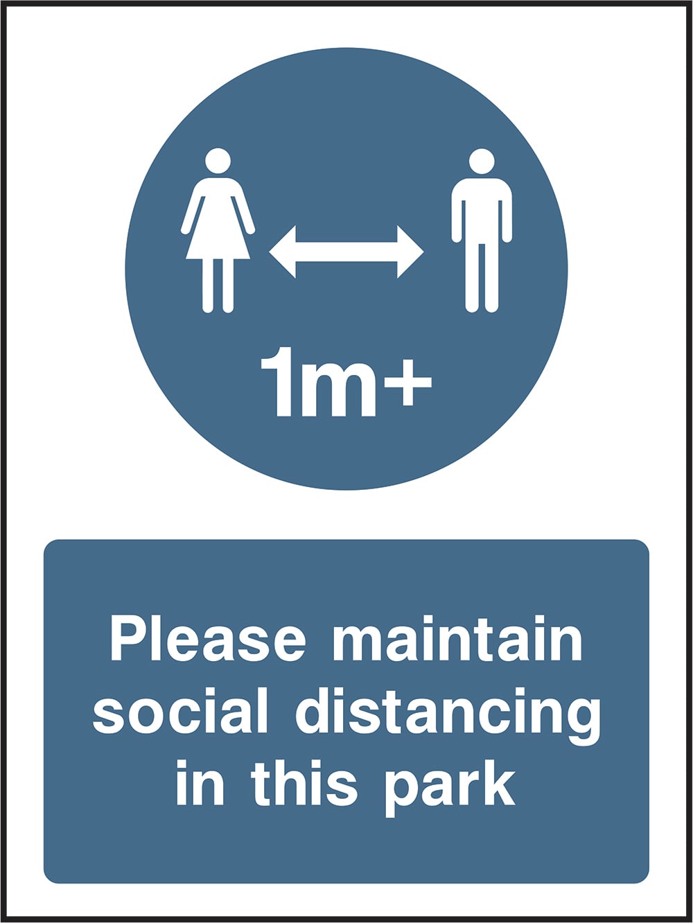 Signage: Maintain 1M+ Distance (COVI0007)