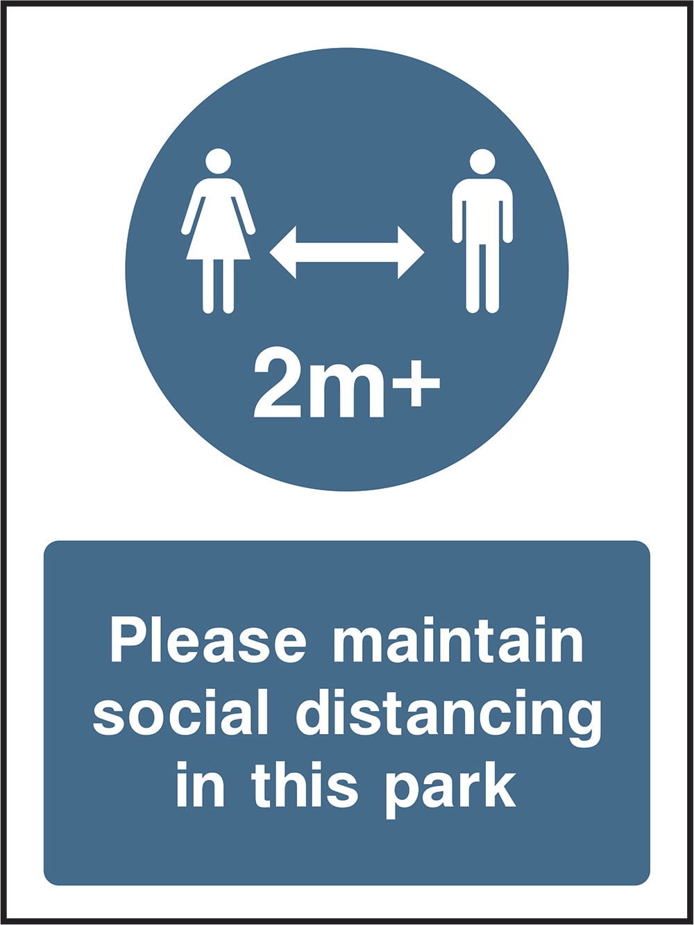 Signage: Maintain 2M Distance (COVI0008)