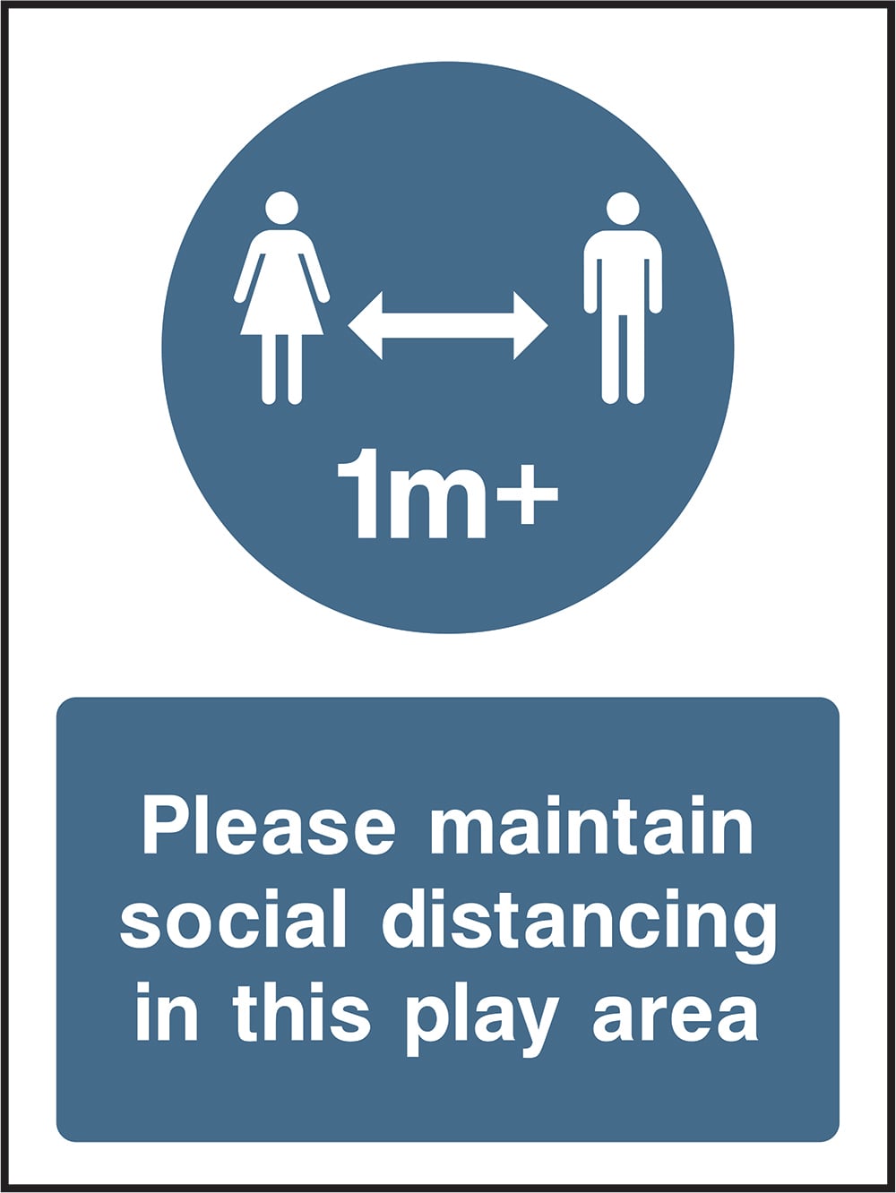 Signage: Maintain 1M+ Distance (COVI0009)