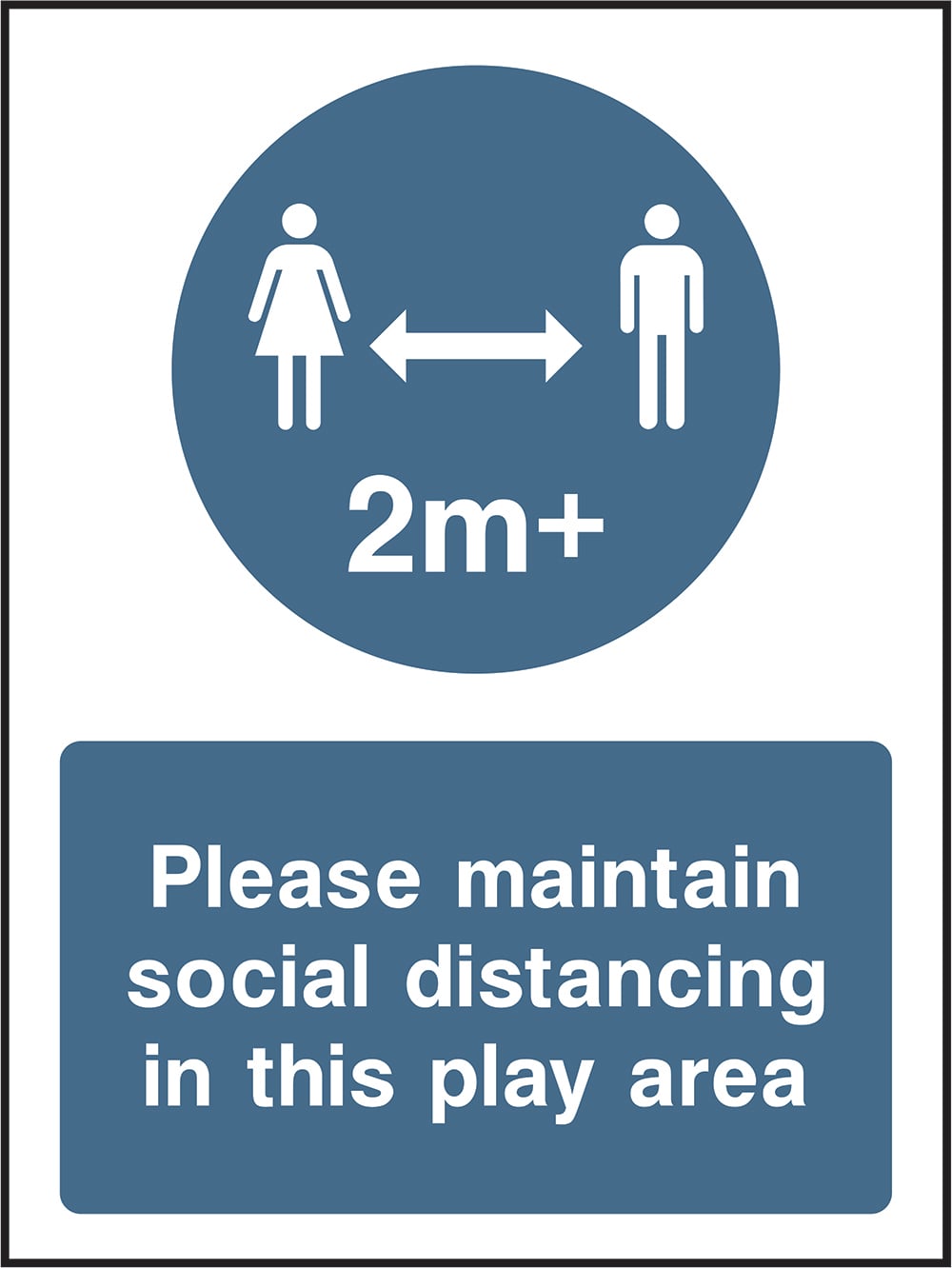 Signage: Maintain Social Distancing 2M+ (COVI0010)