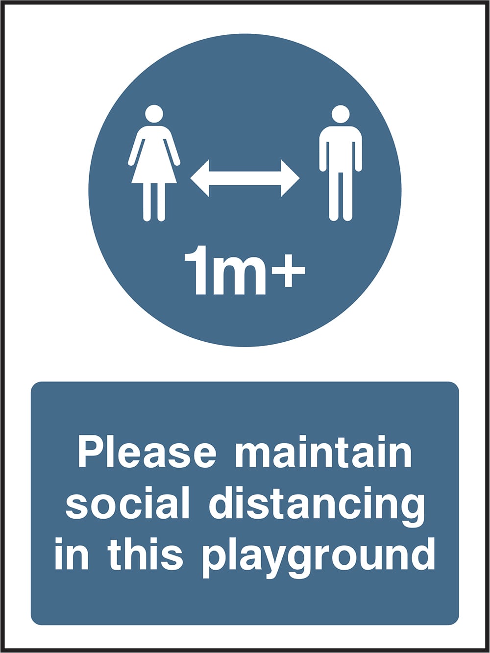 Signage: Maintain 1M+ Distance (COVI0011)