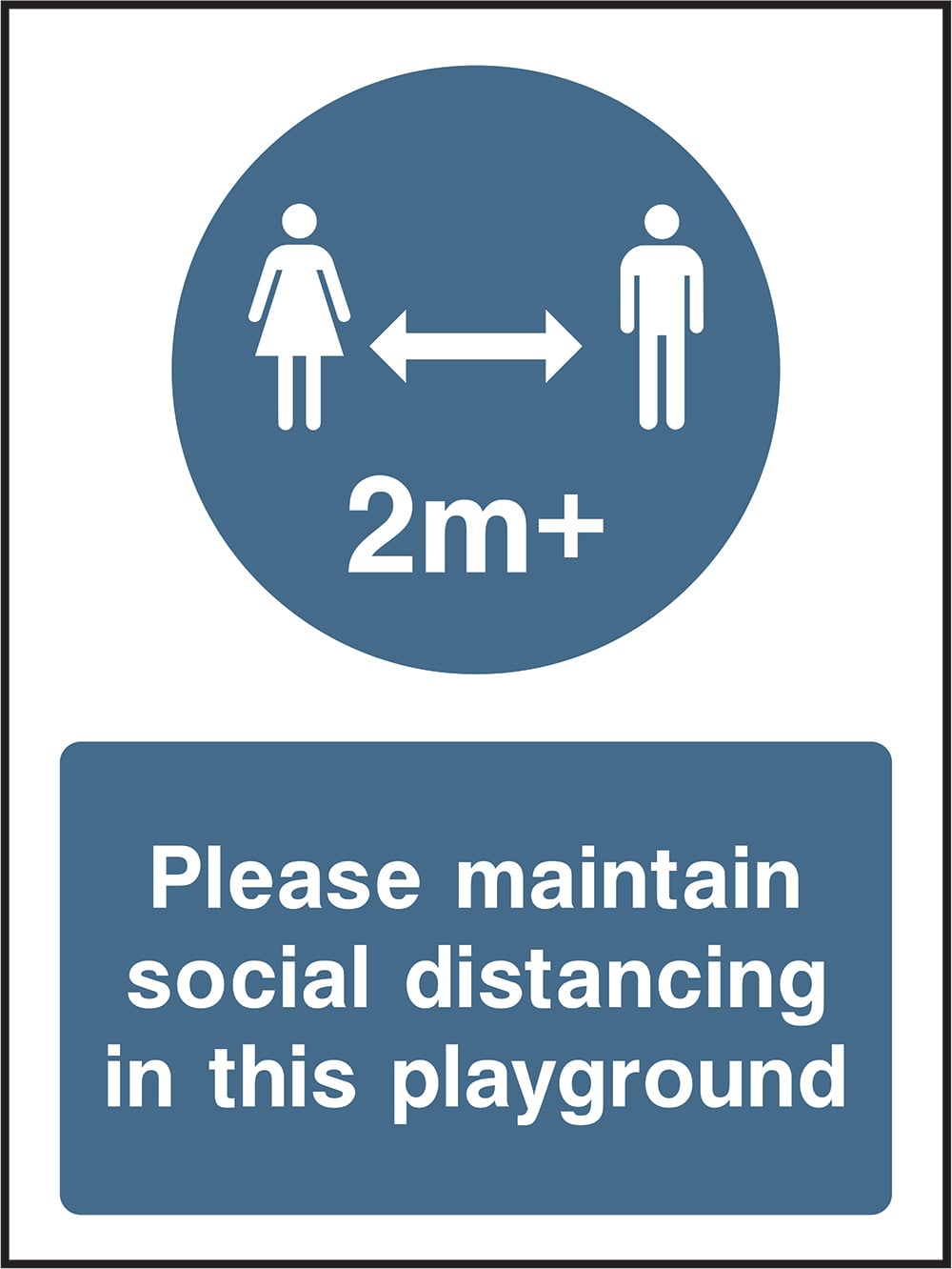 Signage: Maintain Social Distancing 2M+ (COVI0012)