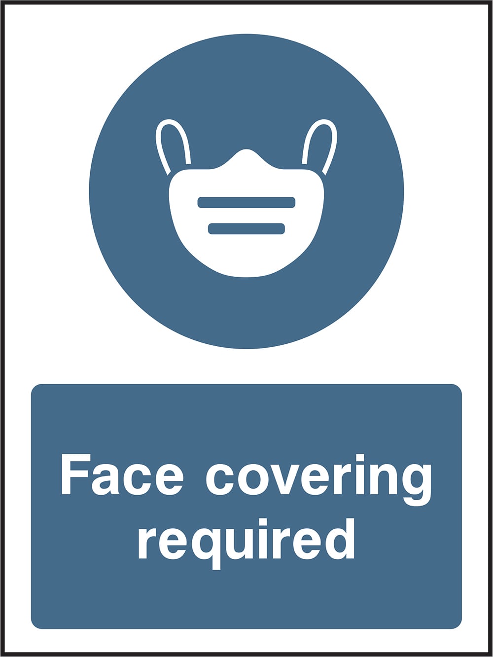 Signage: Face Covering Required (COVI0013)