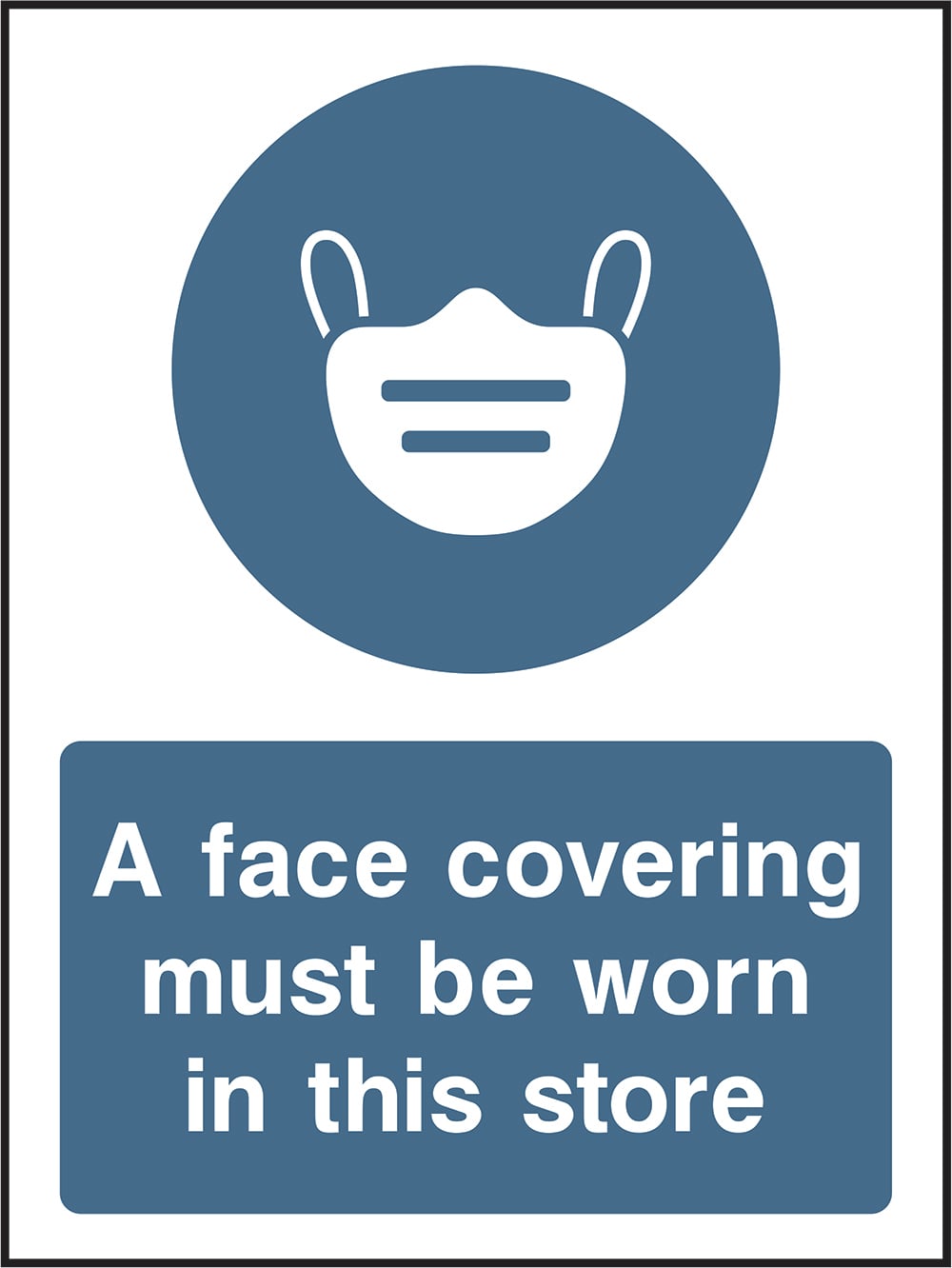 Signage: Face Covering Must Be Worn (COVI0014)