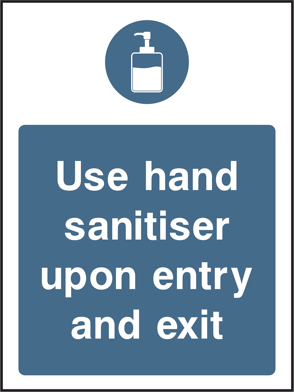 Signage: Use Hand Sanitiser (COVI0019)