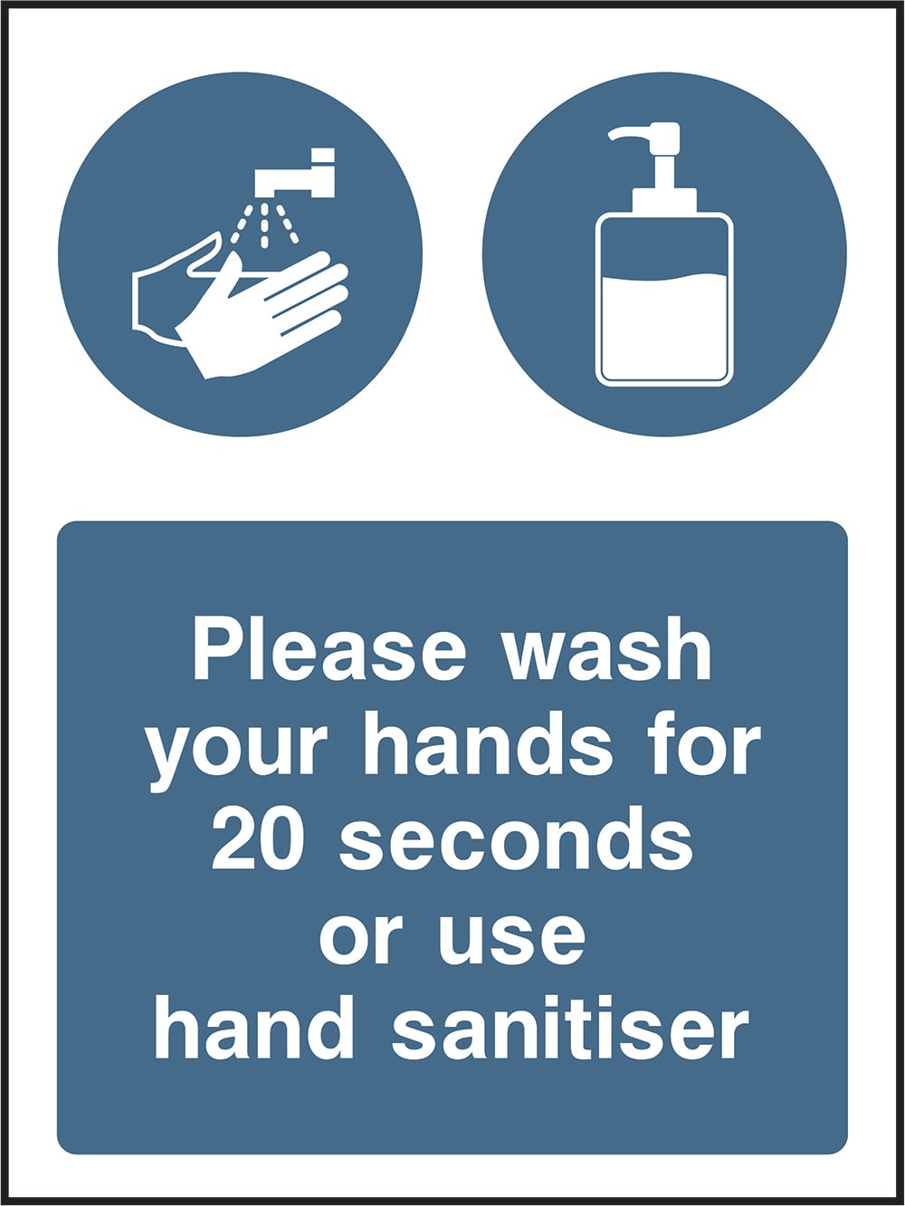 Signage: Wash Hands Or Sanitise (COVI0022)