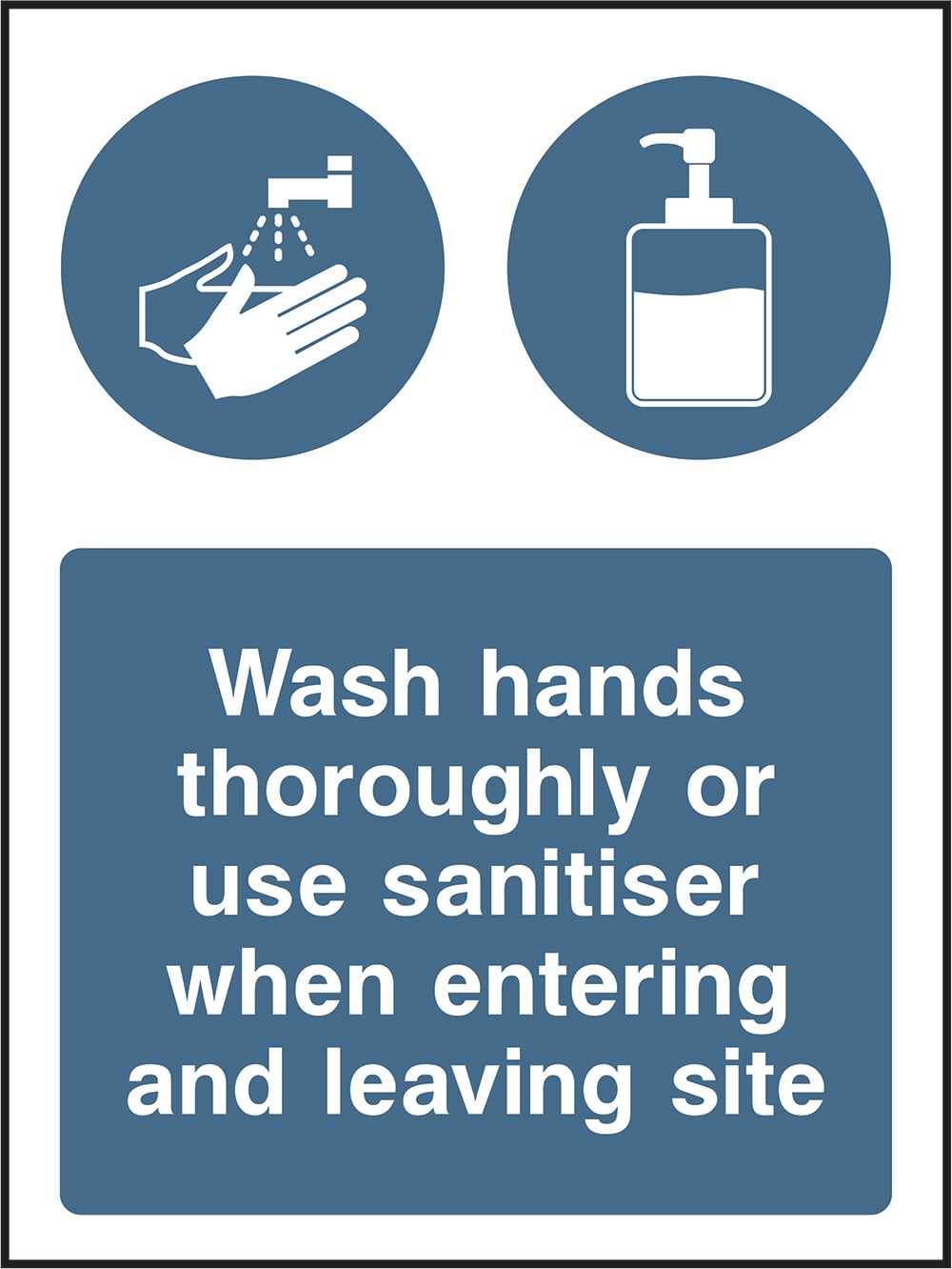 Signage: Wash Hands Or Sanitise (COVI0023)