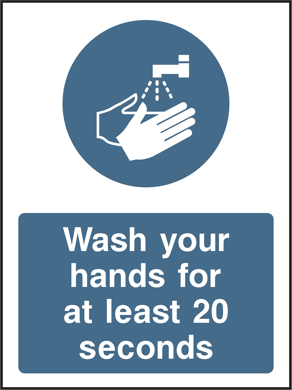 Signage: Wash Your Hands 20 Seconds (COVI0024)