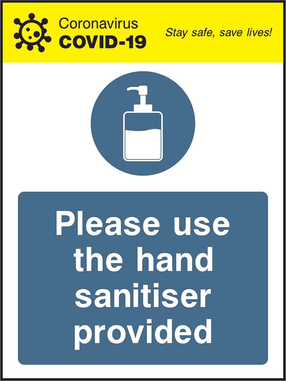Signage: Use Hand Sanitiser (COVI0031)