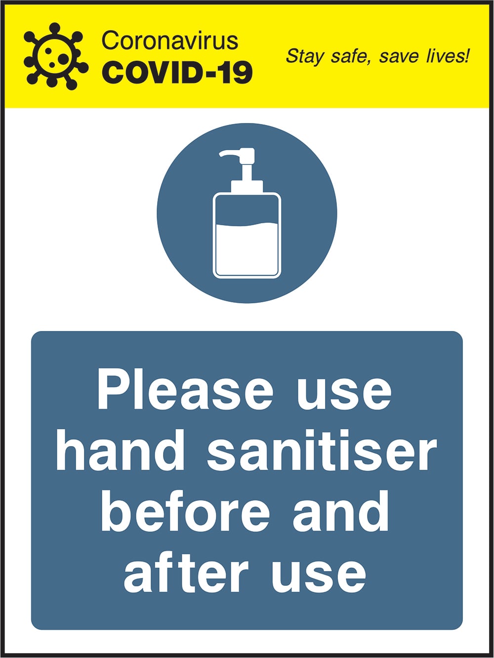 Signage: Use Hand Sanitiser (COVI0032)