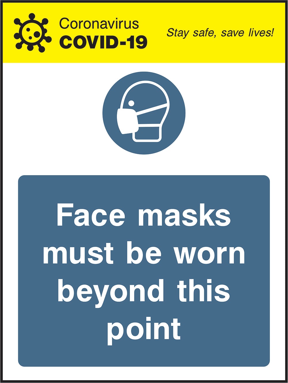Signage: Face Masks Must Be Worn (COVI0036)