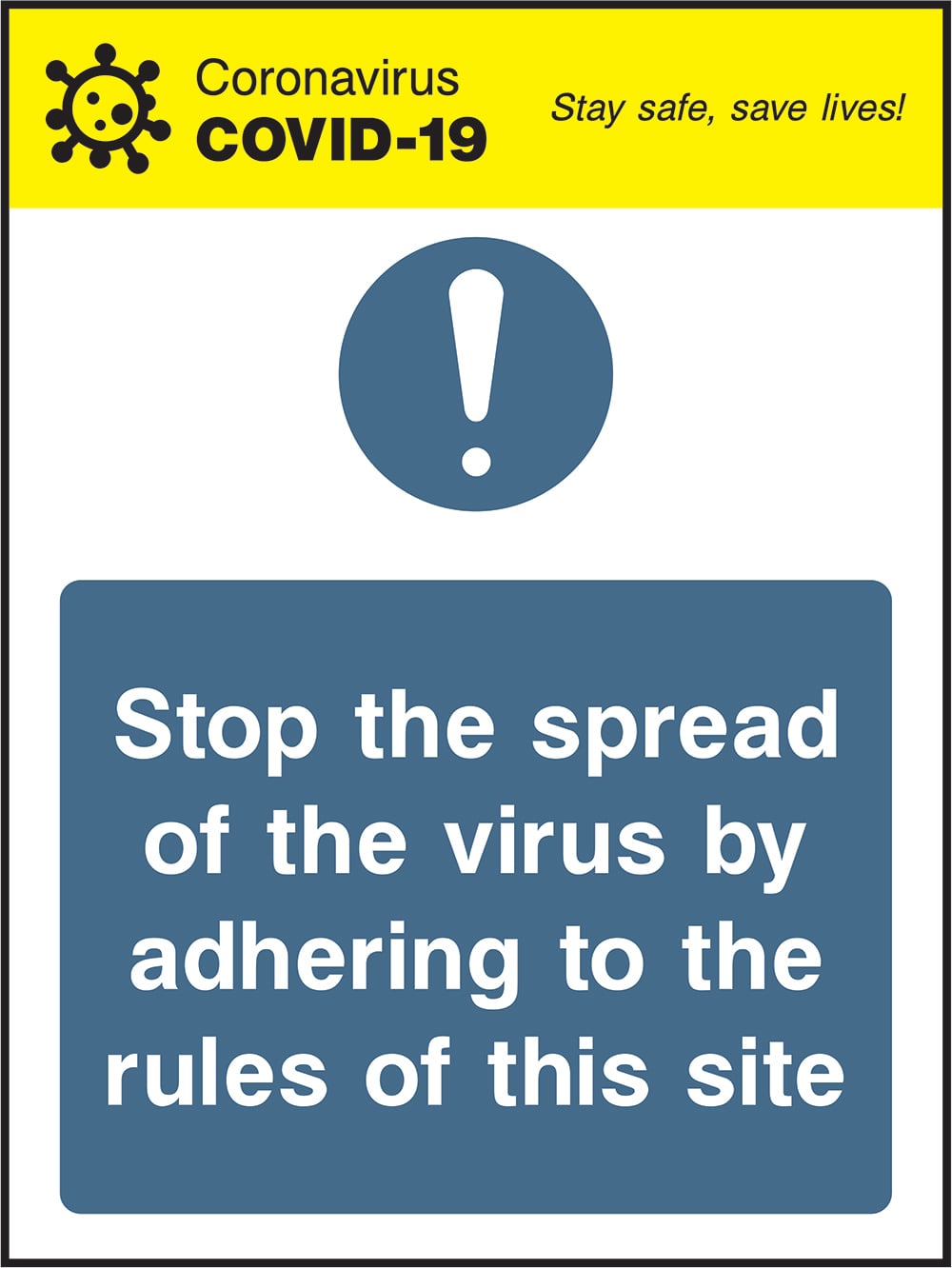 Signage: Stop The Spread (COVI0040)