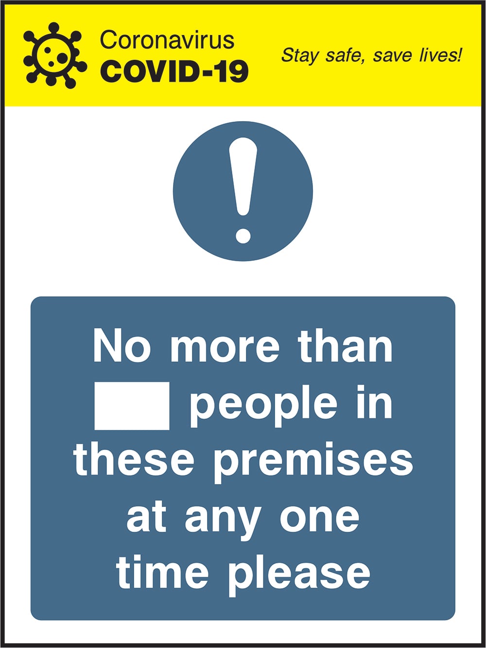 Signage: Maximum Occupancy (COVI0048)
