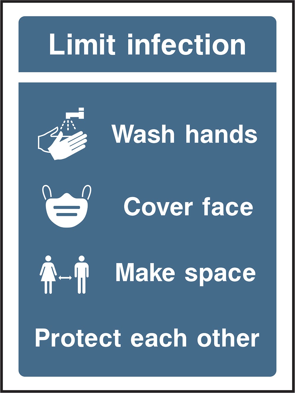 Signage: Limit Infection Instructions (COVI0054)