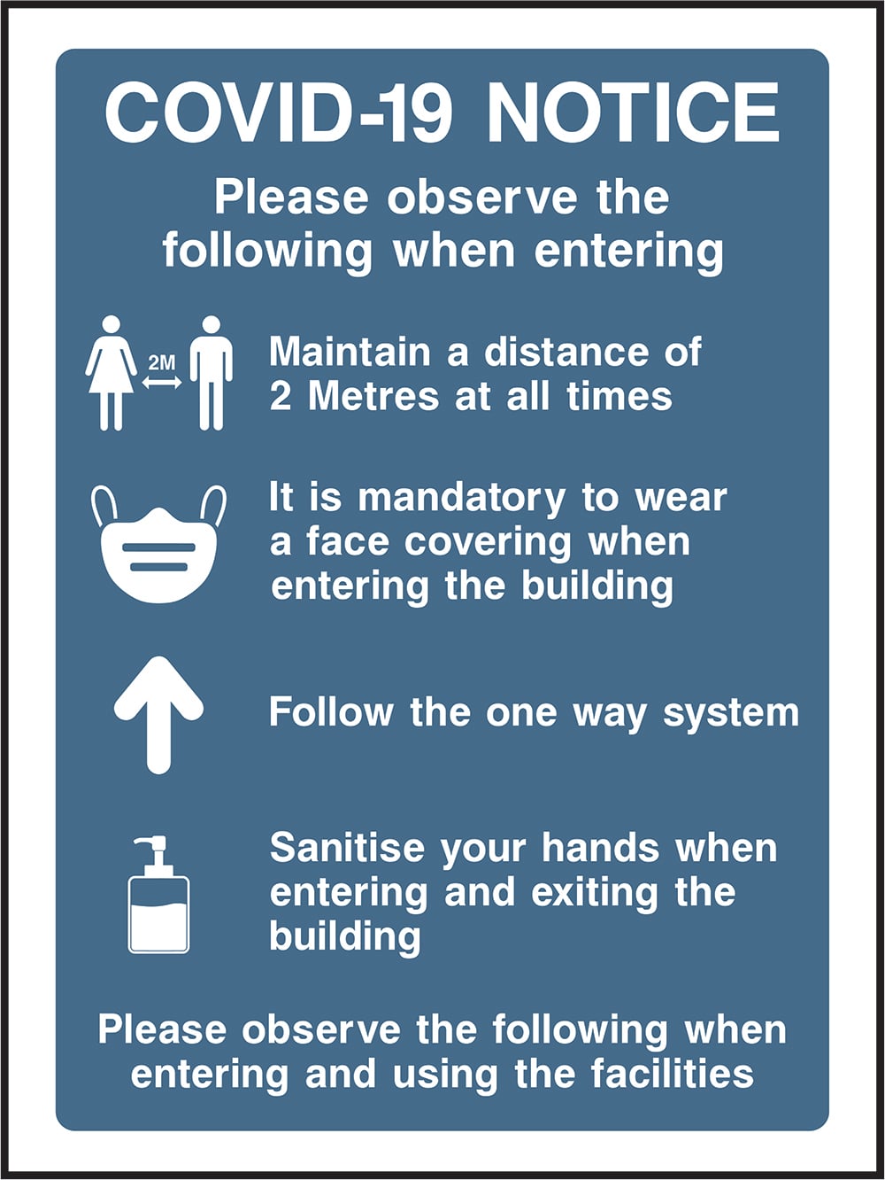 Signage: Covid-19 Notice (COVI0055)