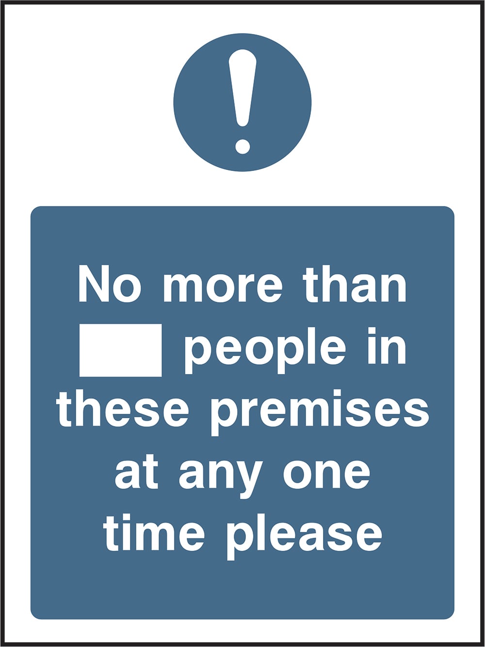 Signage: Maximum Occupancy (COVI0056)