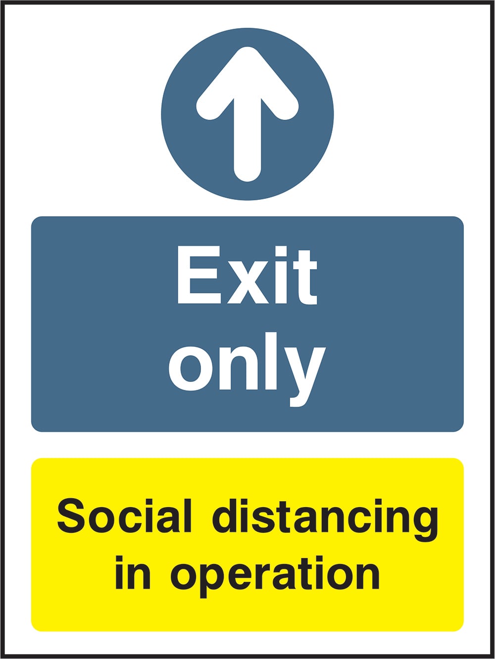 Signage: Exit Only Up (COVI0060)