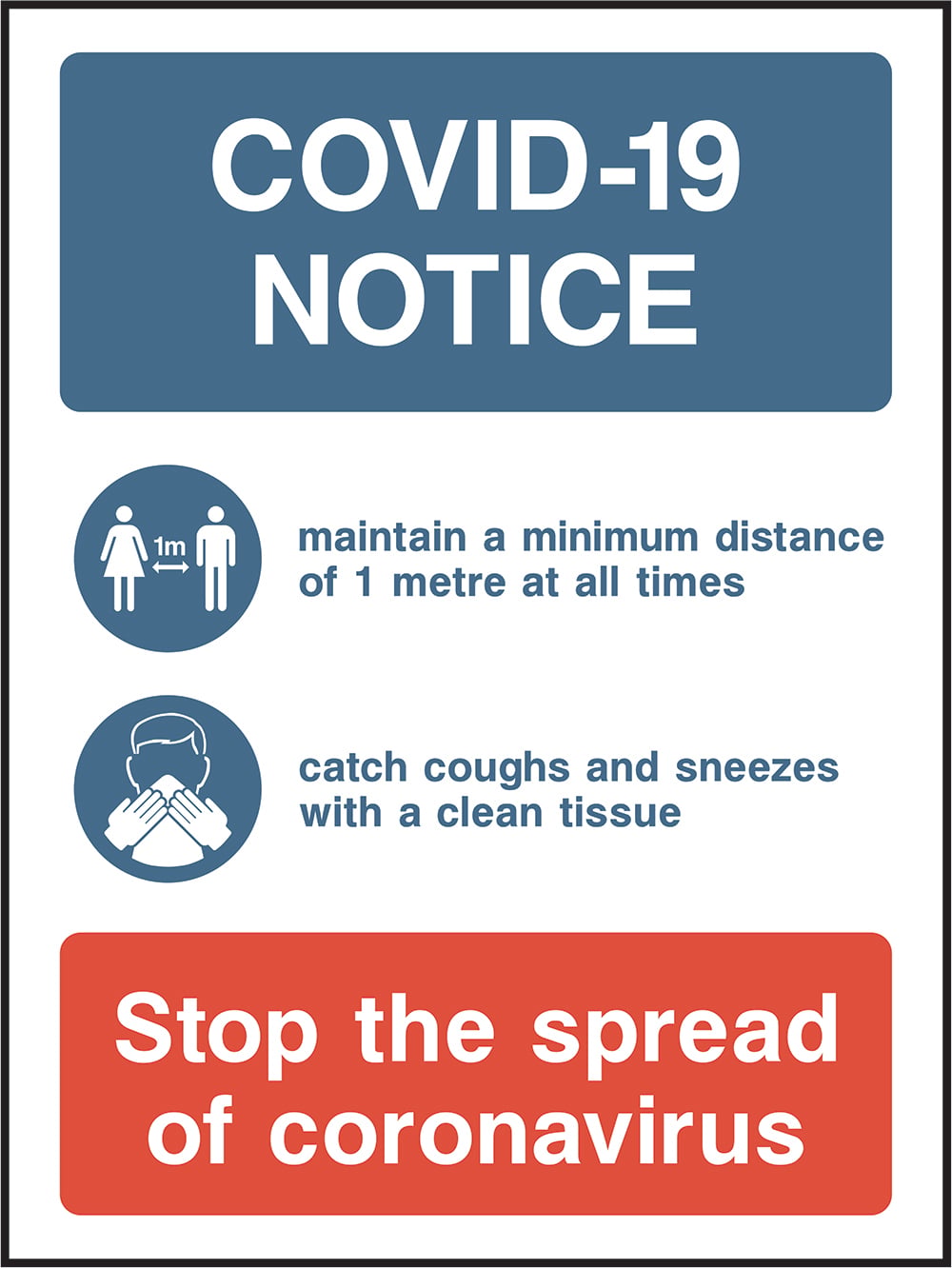 Signage: Covid-19 Notice (COVI0061)