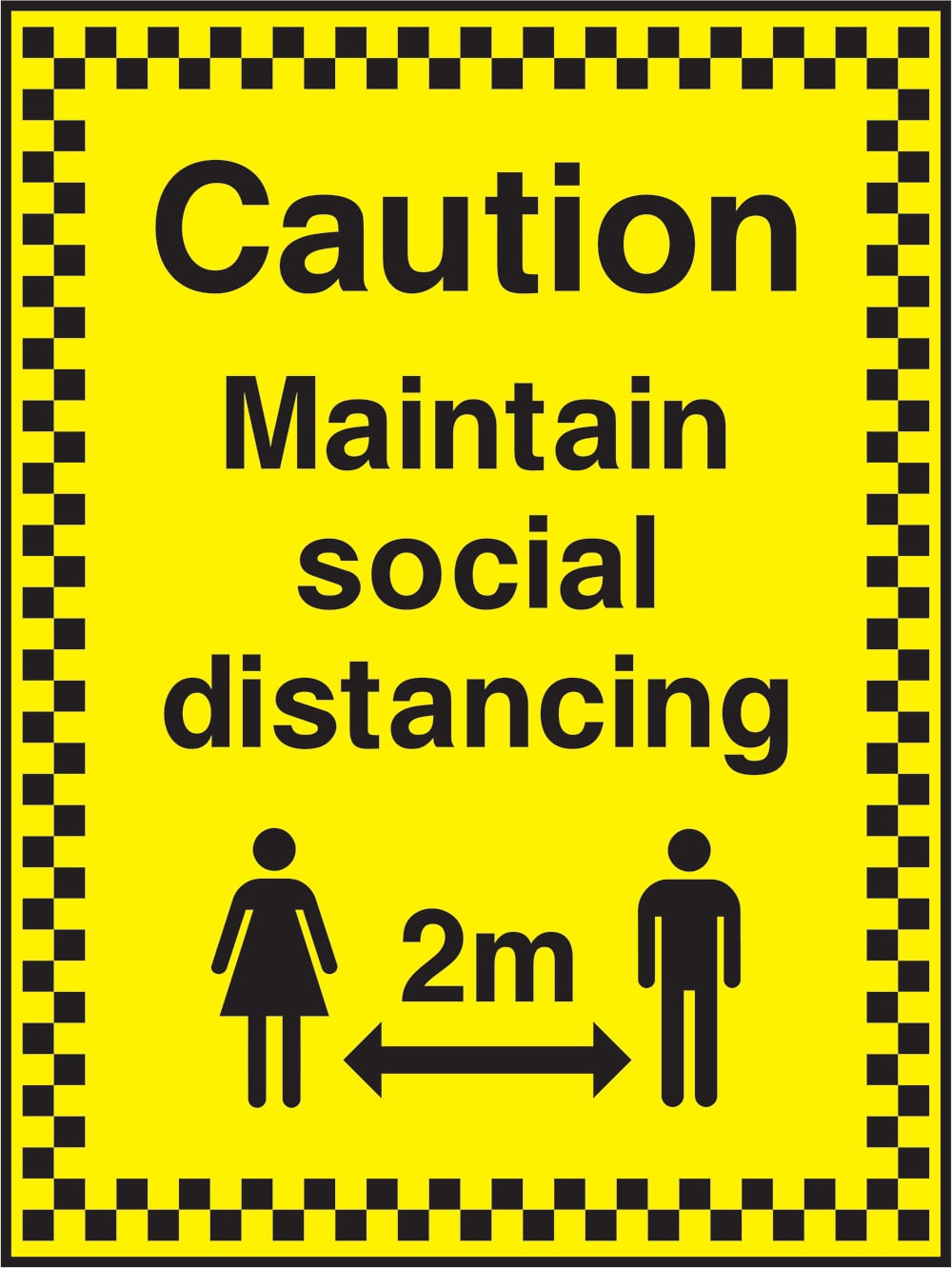 Signage: Maintain Social Distancing 2M (COVI0067)