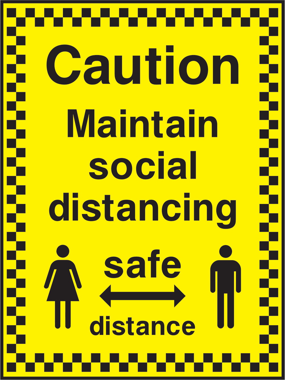 Signage: Maintain Social Distancing (COVI0068)