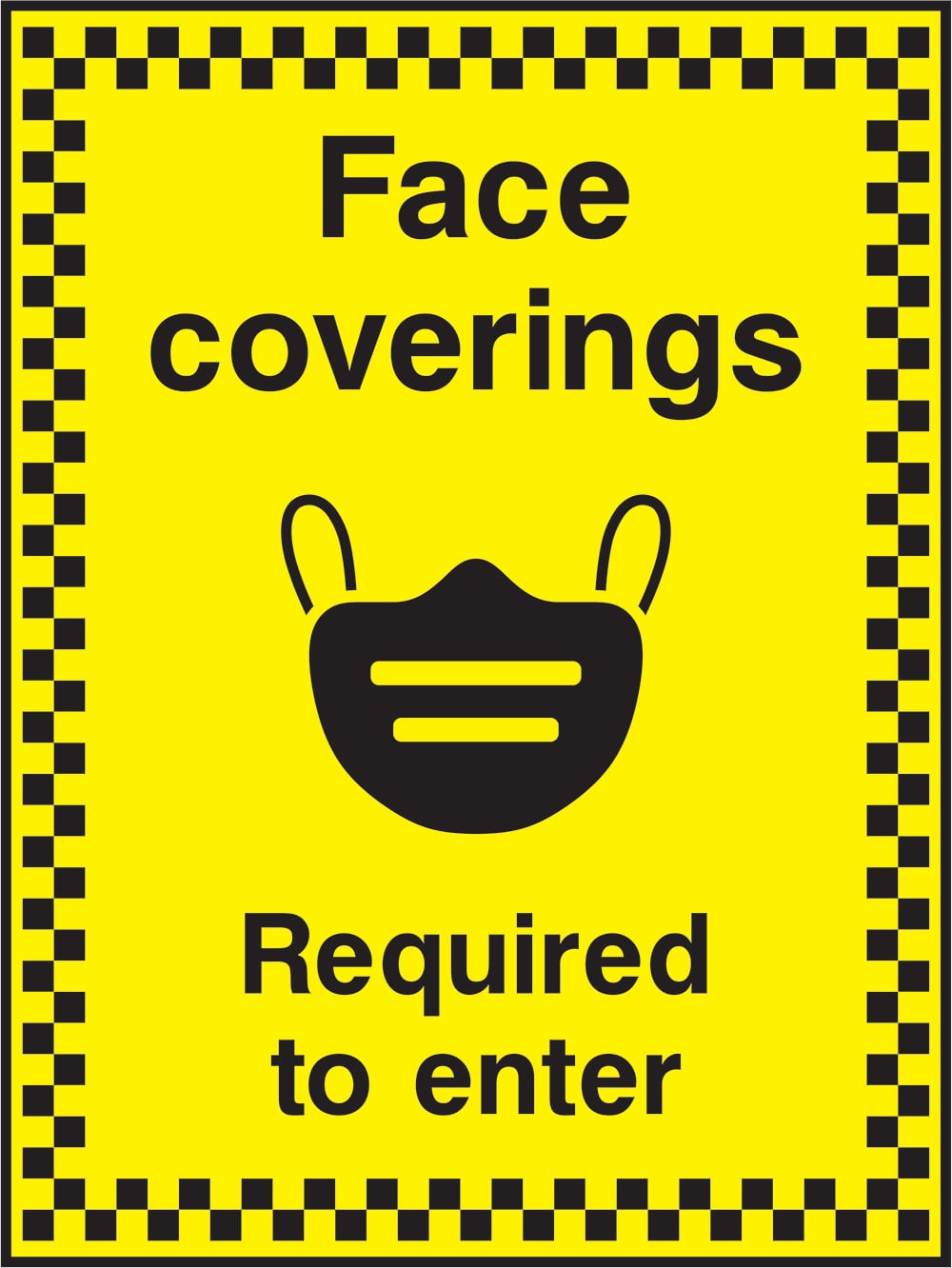 Signage: Face Coverings Required (COVI0070)