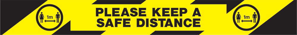 Signage: Please Keep A Safe Distance (COVI0071)