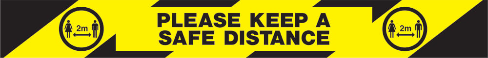 Signage: Please Keep A Safe Distance (COVI0073)